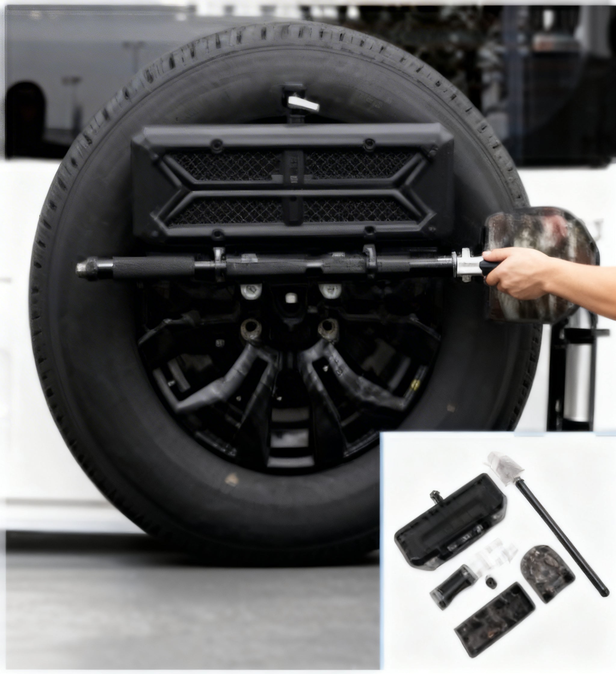 OKING Multi-Function License Plate Frame + Multi-Function Entrenching Tool