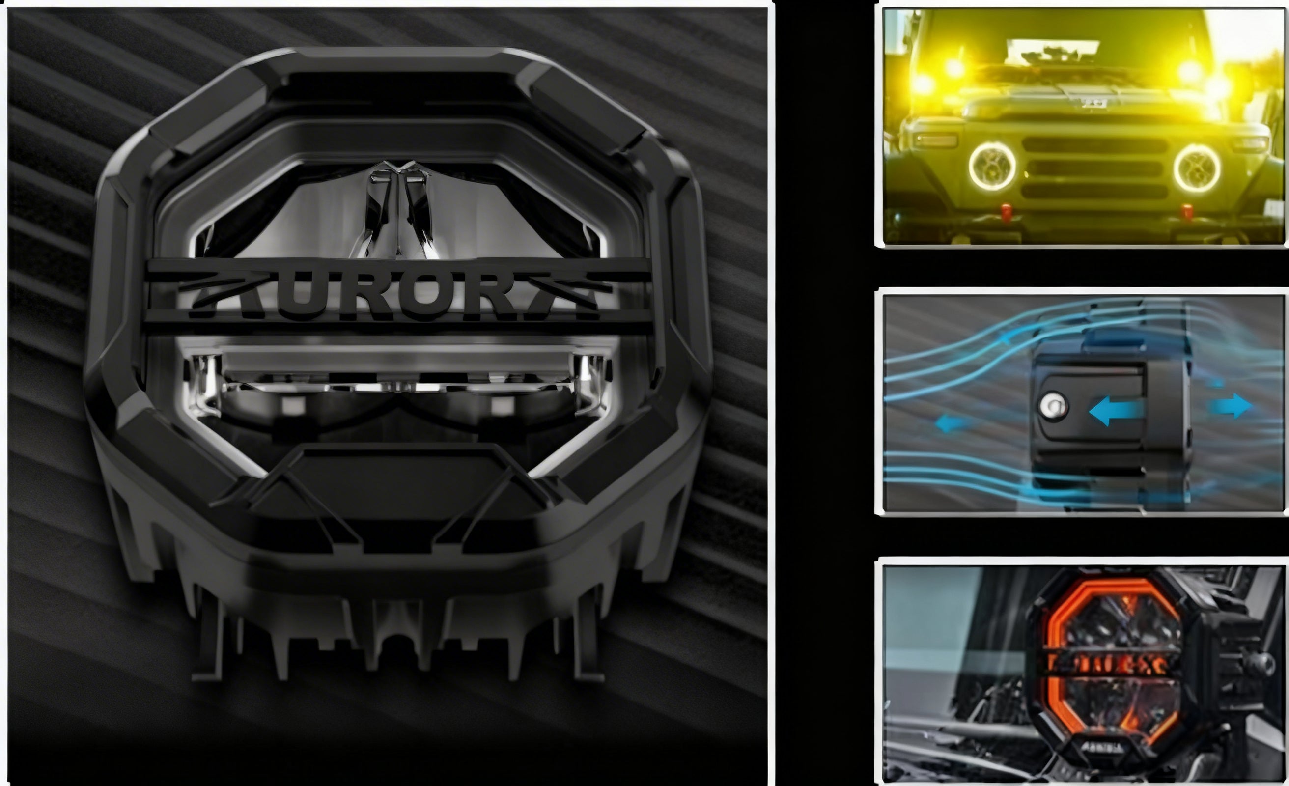 4-inch A-pillar spotlight (white /yellow)